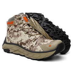 Bota Adventure Motoqueiro Areia Camuflada Caterpillar Reforçada