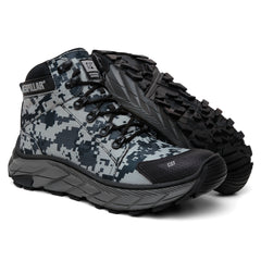 Bota Adventure Motoqueiro Cinza Camuflada Caterpillar Reforçada