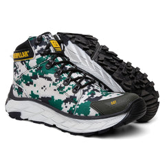 Bota Adventure Motoqueiro Verde Camuflada Caterpillar Reforçada