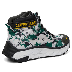Bota Adventure Motoqueiro Verde Camuflada Caterpillar Reforçada