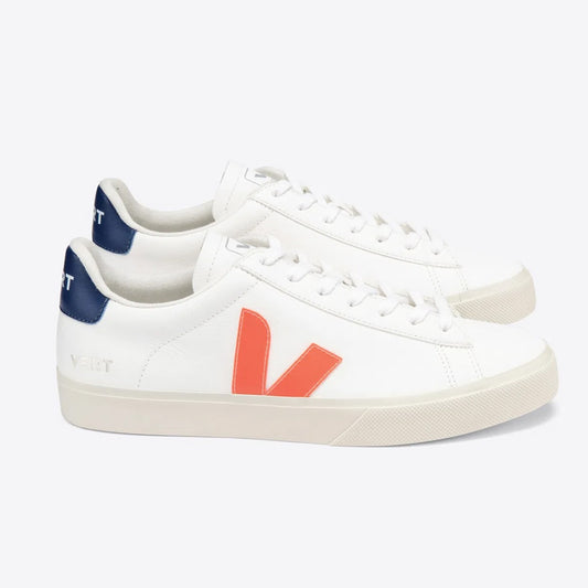 Tênis Campo Leather White Orange