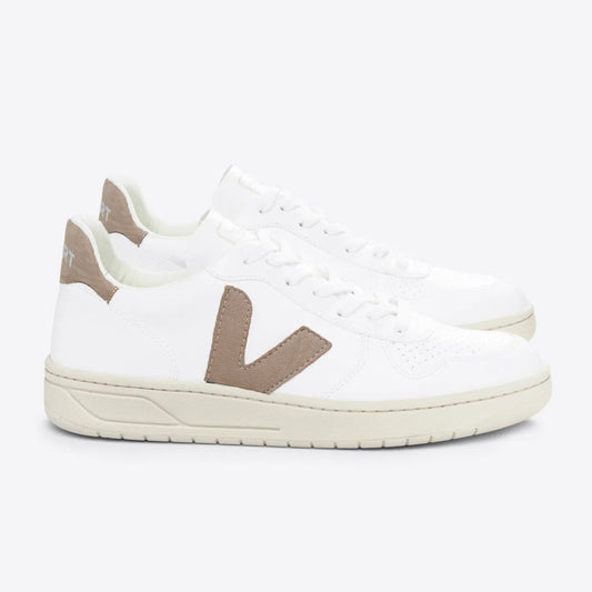 Tênis V-10 Leather White Camel
