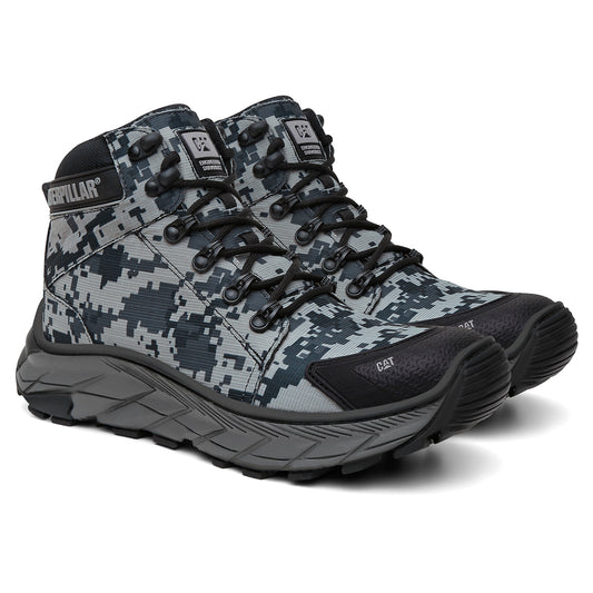 Bota Adventure Motoqueiro Cinza Camuflada Caterpillar Reforçada