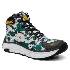 Bota Adventure Motoqueiro Verde Camuflada Caterpillar Reforçada