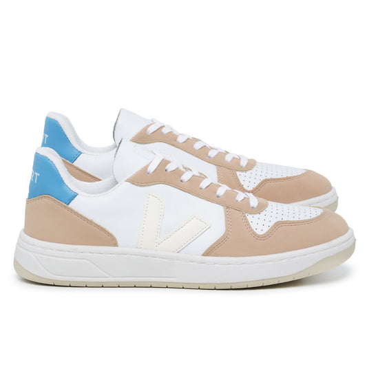 Tênis V-10 Leather White Paros Sahara