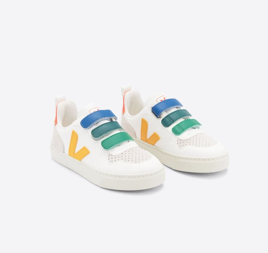 Tênis V-10 Leather Multico White Ouro